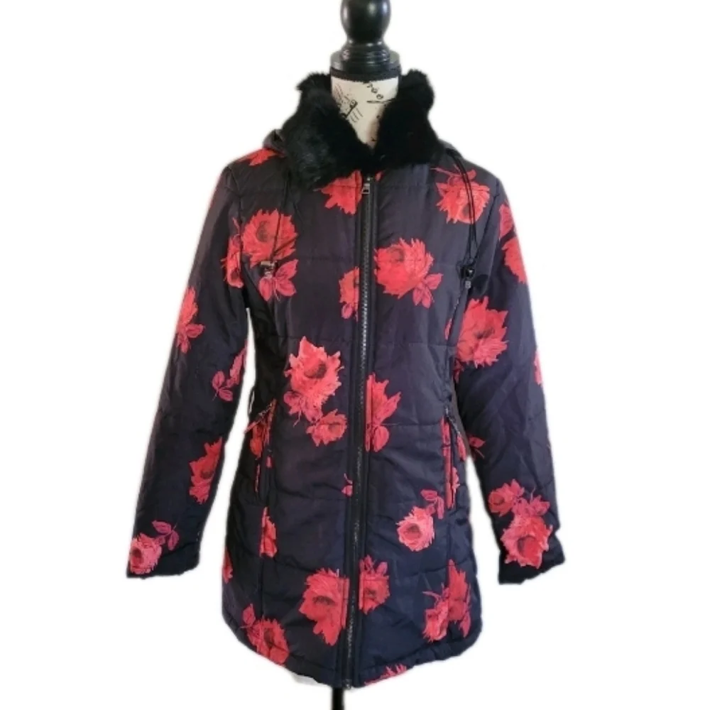 Prada Apres Ski Puffer Jacket Coat Real Fur Trim Luxury Whimsigoth Activewear